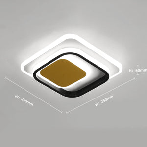 LED-plafondlamp, 36W acryl LED-plafondlamp, 25x25CM moderne vierkante kamerlamp voor balkon slaapkamer woonkamer koel wit 6000K